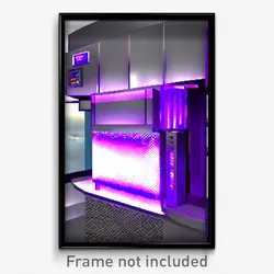 Pixel Art Poster - Violet Ice Machine (8 Bit Psychedelic Video Game Print)