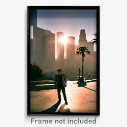 Pixel Art Poster - Valuable Los Angeles (8 Bit Psychedelic Video Game Print)