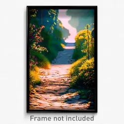 Pixel Art Poster - Outlandish Path (8 Bit Psychedelic Trippy Video Game Print)