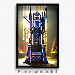 Pixel Art Poster - Gorgeous Throne (8 Bit Psychedelic Trippy Video Game Print)