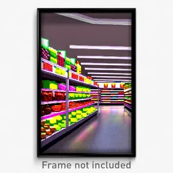 Pixel Art Poster - Fruity Aisle (8 Bit Psychedelic Trippy Video Game Print)