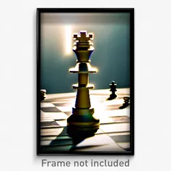 Pixel Art Poster - Hard To Find Chess Piece (8 Bit Psychedelic Video Game Print)