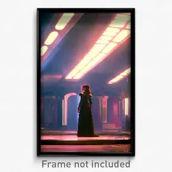 Pixel Art Poster - Villainous Nave (8 Bit Psychedelic Trippy Video Game Print)