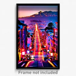 Pixel Art Poster - Enchanting San Francisco (8 Bit Psychedelic Video Game Print)