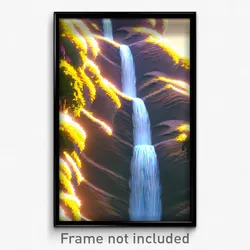 Pixel Art Poster - Curvy Cascade (8 Bit Psychedelic Trippy Video Game Print)