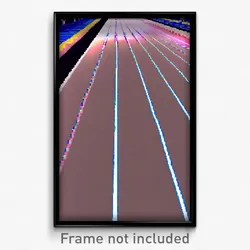 Pixel Art Poster - Virtual Track (8 Bit Psychedelic Trippy Video Game Print)