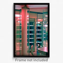 Pixel Art Poster - Glass Locker Room (8 Bit Psychedelic Trippy Video Game Print)