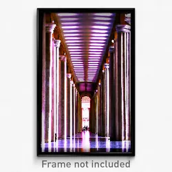 Pixel Art Poster - Gracious Colonnade (8 Bit Psychedelic Video Game Print)
