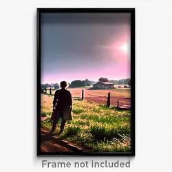 Pixel Art Poster - Rural Reaches (8 Bit Psychedelic Trippy Video Game Print)