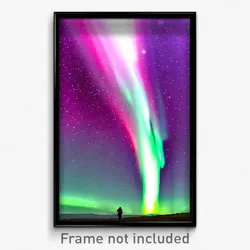Pixel Art Poster - Narrow Aurora (8 Bit Psychedelic Trippy Video Game Print)