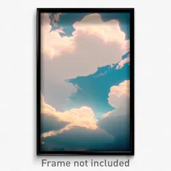Pixel Art Poster - Cloudy Opening (8 Bit Psychedelic Trippy Video Game Print)