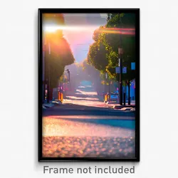 Pixel Art Poster - Outlandish Avenue (8 Bit Psychedelic Trippy Video Game Print)