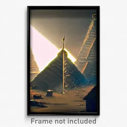Pixel Art Poster - Triangular Fort (8 Bit Psychedelic Trippy Video Game Print)