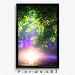 Pixel Art Poster - Leafy Principality (8 Bit Psychedelic Video Game Print)