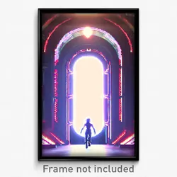 Pixel Art Poster - Important Portal (8 Bit Psychedelic Trippy Video Game Print)