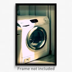 Pixel Art Poster - Curvy Washing Machine (8 Bit Psychedelic Video Game Print)