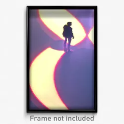 Pixel Art Poster - Round Crossing (8 Bit Psychedelic Trippy Video Game Print)