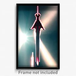 Pixel Art Poster - Mysterious Arrowslit (8 Bit Psychedelic Video Game Print)