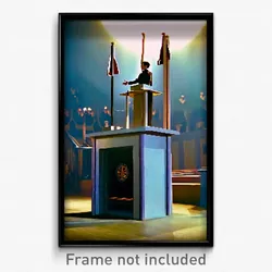 Pixel Art Poster - Familiar Pulpit (8 Bit Psychedelic Trippy Video Game Print)