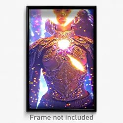 Pixel Art Poster - Sparkling Chest (8 Bit Psychedelic Trippy Video Game Print)