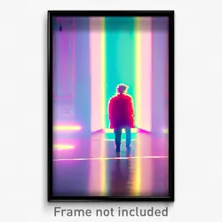 Pixel Art Poster - Imperfect Corner (8 Bit Psychedelic Trippy Video Game Print)
