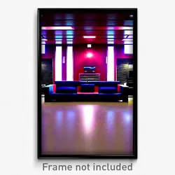 Pixel Art Poster - Complex Entertainment Room (8 Bit Video Game Print)