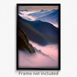 Pixel Art Poster - Heavenly Ridgeline (8 Bit Psychedelic Video Game Print)